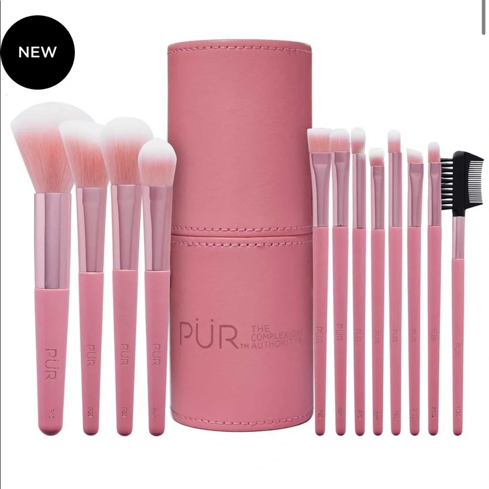 🌿 PÜR 12-Piece Cruelty-Free Brush Set w/ Holder